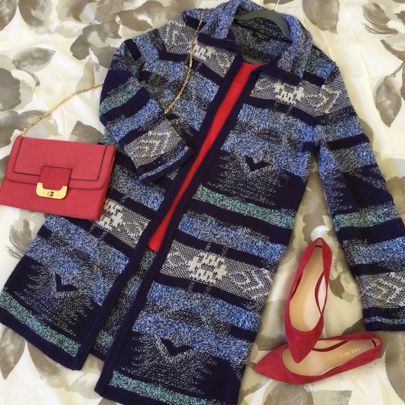 Spense Sweaters - SALE! Gorgeous Sweater Coat Shades Of Blue Medium